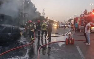 یک کشته و 4 زخمی در پی انفجار 2 خودرو در اسلامشهر