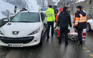 فوت یک نفر بر اثر ریزش سنگ در جاده کرج – چالوس