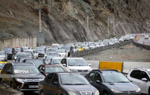 ترافیک سنگین در جاده چالوس